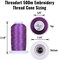 Threadart 63 Colors Polyester Embroidery Machine Thread Set Spool Brother | 500M (550Yd) Spools 40wt | For Brother Babylock Janome Singer Pfaff Husqvarna Bernina Sewing and Embroidery Machines